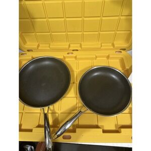 HEXCLAD 2 Piece Nonstick Stainless Steel Frying Pan Set 10 12" MSRP $300